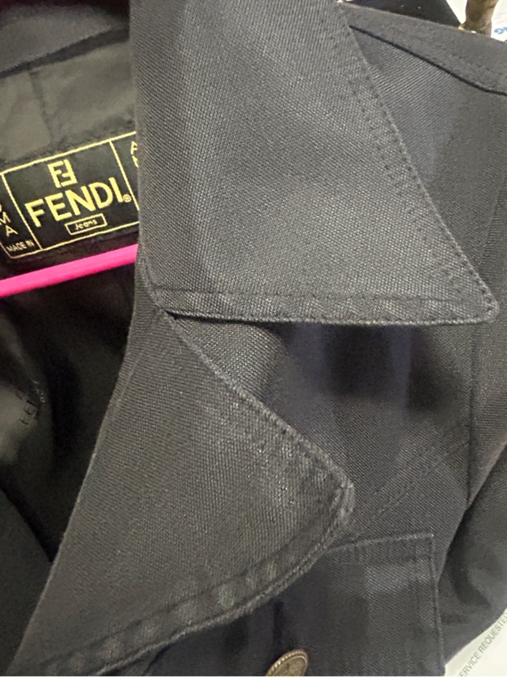 Fendi Navy Button-Front Military jacket - Picture 3 of 10